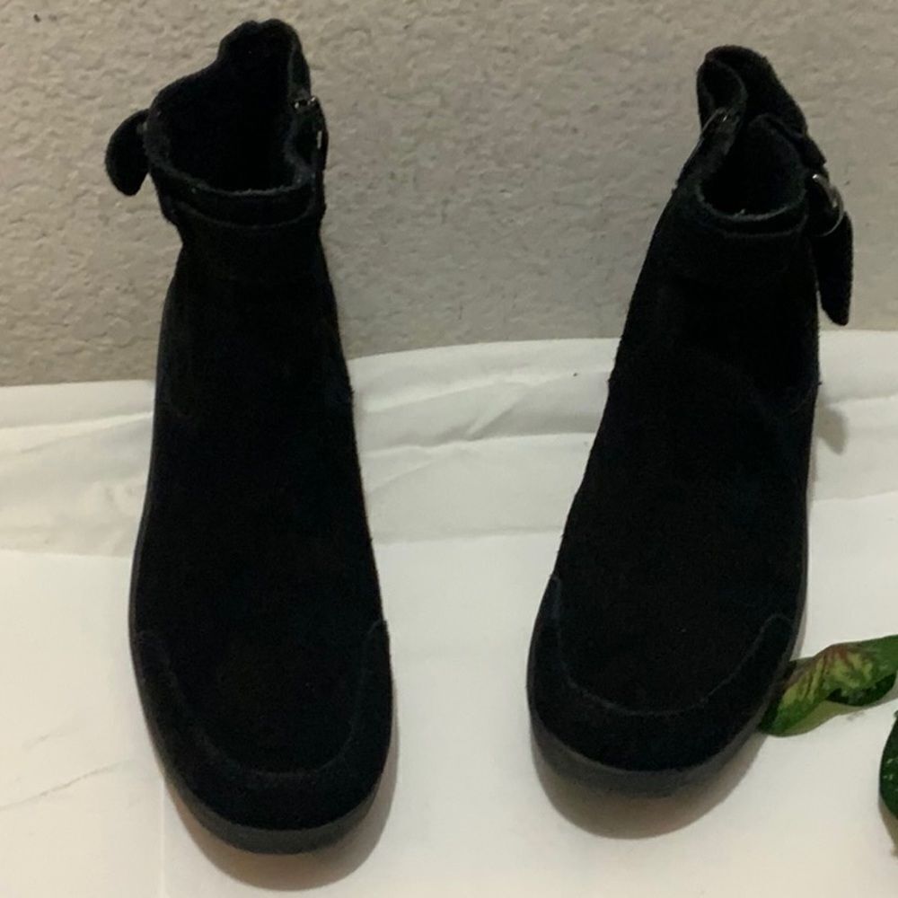 Skechers Boots Air Cooled Goga Mat Slip On Bootie Sneakers Black Sz 9/39:Suede